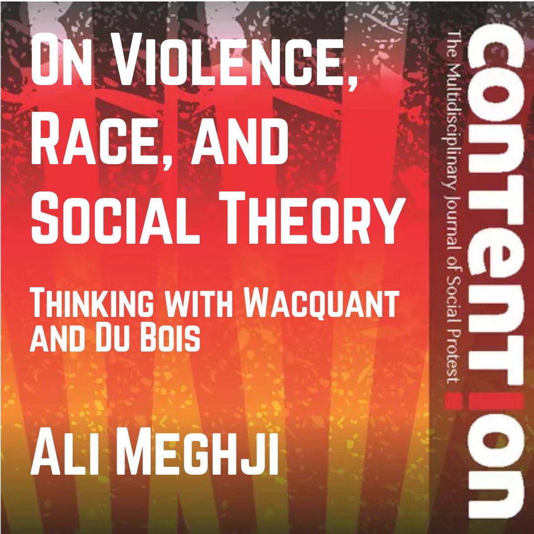 A new piece from @alim1213's work on the global roots of Black sociology. 

Digging from the Du Bois archive, here is a response piece to Wacquant's checkerboard of ethnoracial violence: 

doi.org/10.3167/cont.2…