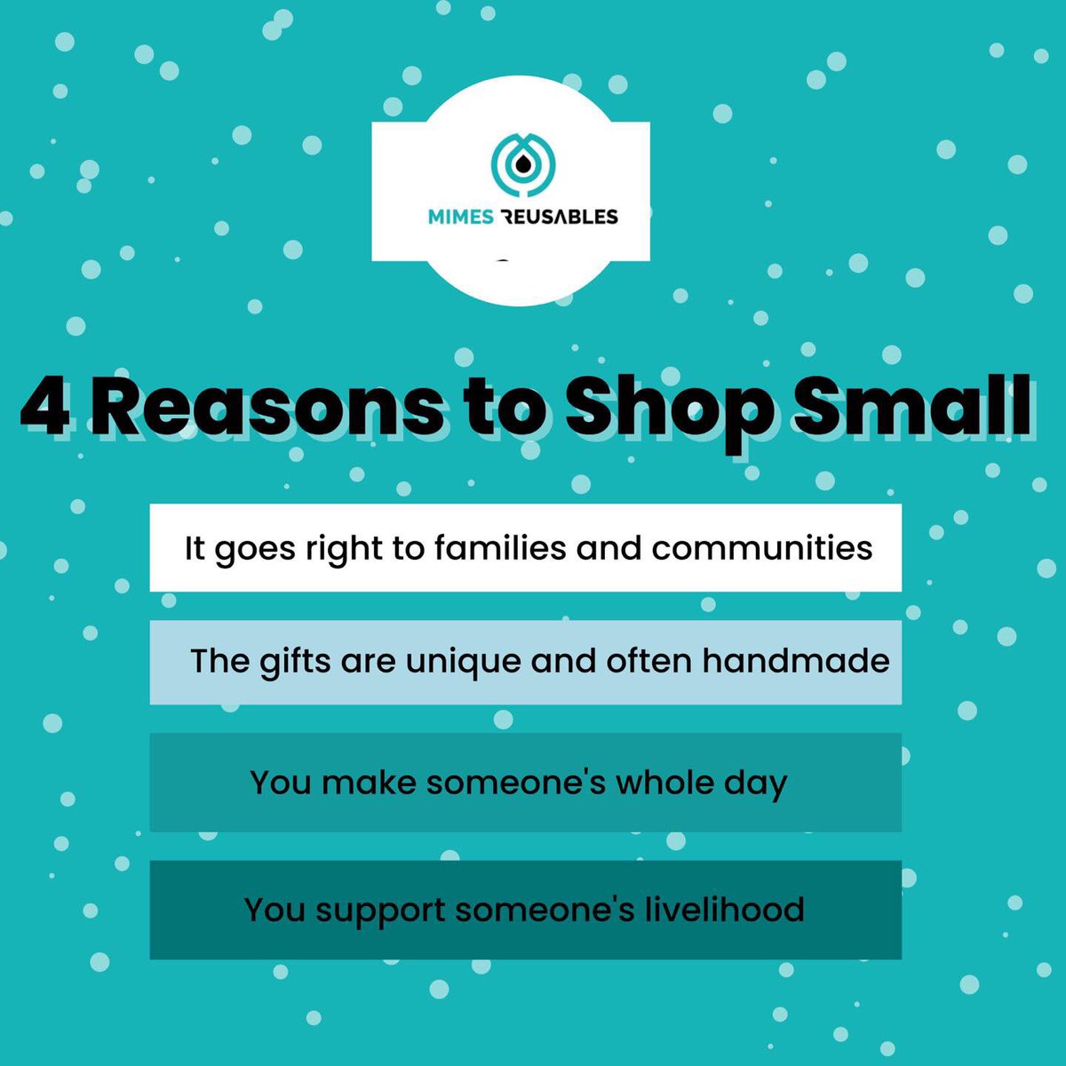 MimesReusables's tweet photo. Supporting small businesses means supporting dreams! 🌟 Discover the magic of personalised service, unique finds, and a community that cares. Shop small, shop local! 🛍️💙 #SupportSmallBusiness #ShopLocal https://t.co/S9cTCfPY7W