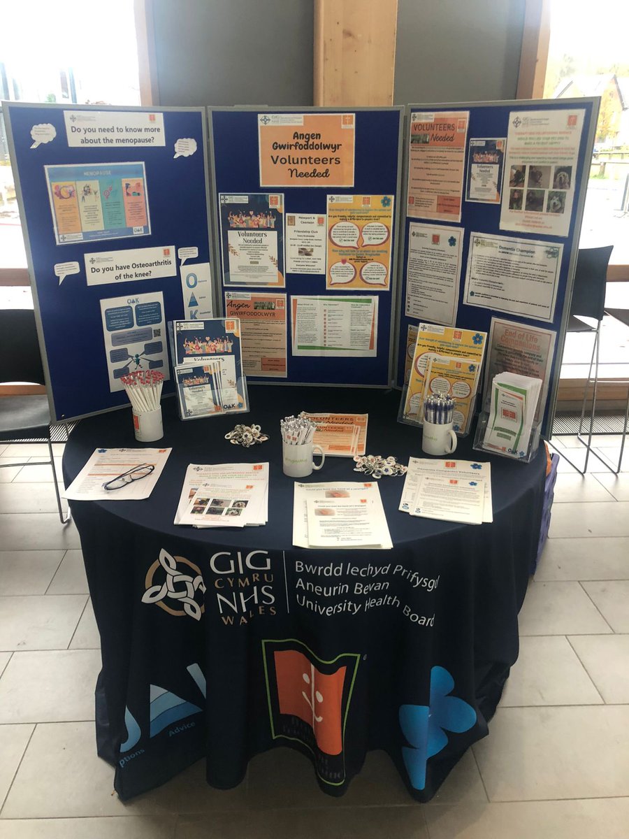 Today our patient experience volunteer team are at Blaenau Gwent Learning Zone. Please pop along and speak to them if you are interested in volunteering @AneurinBevanUHB @Kat1702Kt @AmyPrangle47523 @amanda_whent @_Hookie_ @DjDonna105