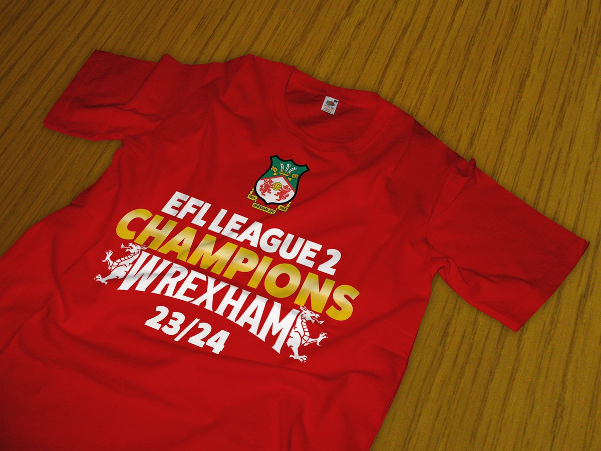 New shirt has arrived! Love it! #WxmAFC #wrexhamafc #champions #EFL #league2