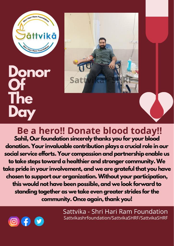 SattvikaSHRF's tweet photo. Donate blood🩸and experience the joy of saving lives🌼
#donateblood #savelives #actofkidness #donatingblood  #savingsomeonelife #everydropcounts #realheroes #someoneneedyourblood #blooddonation #giveblood #sattvikashrf https://t.co/dq2kJvuheN