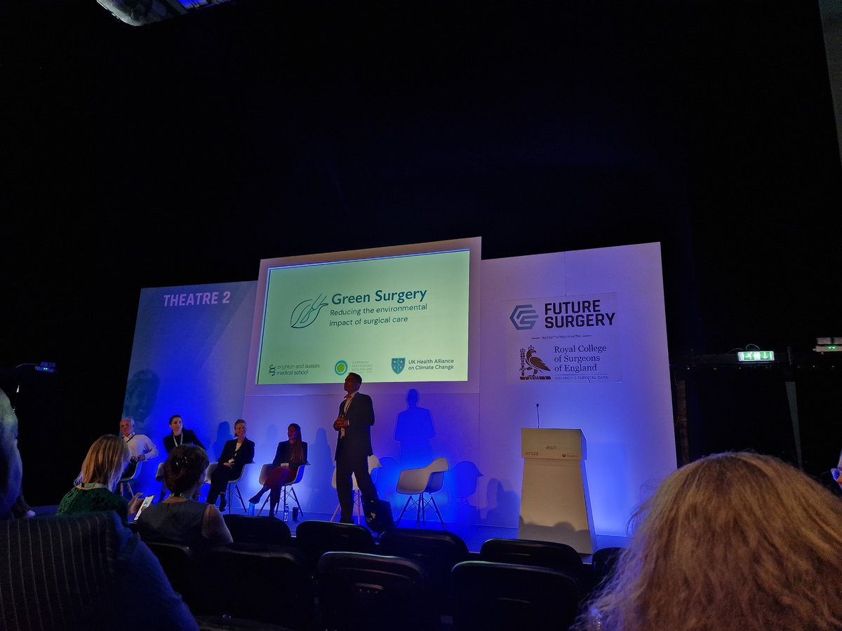 At the #FutureSurgery conference today at the #Excel #London 

#GreenSurgery talk blazing a trail
#GlobalWarming #GlobalCrisis #Sustainability #MedTwitter #MedEd