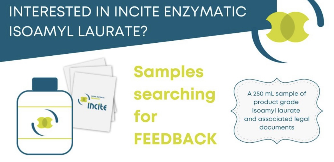 INCITE_EU's tweet photo. The #INCITE #project provides free samples of enzymatic isoamyl laurate, produced by an enzymatic process with lower reaction temperatures than conventional chemical reactions, and has:
🧪Higher purity
👃Lower odour score
👣Lower environmental footprint
👉https://t.co/sjjCLgju6i https://t.co/yhq9F0voZT