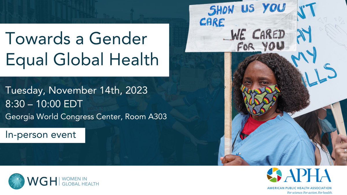 This morning! Join our interactive discussion to hear our leaders from diverse backgrounds share their leadership reflections, challenges faced & solutions for overcoming these barriers #APHA2023 #GlobalHealth #leadership #genderequality