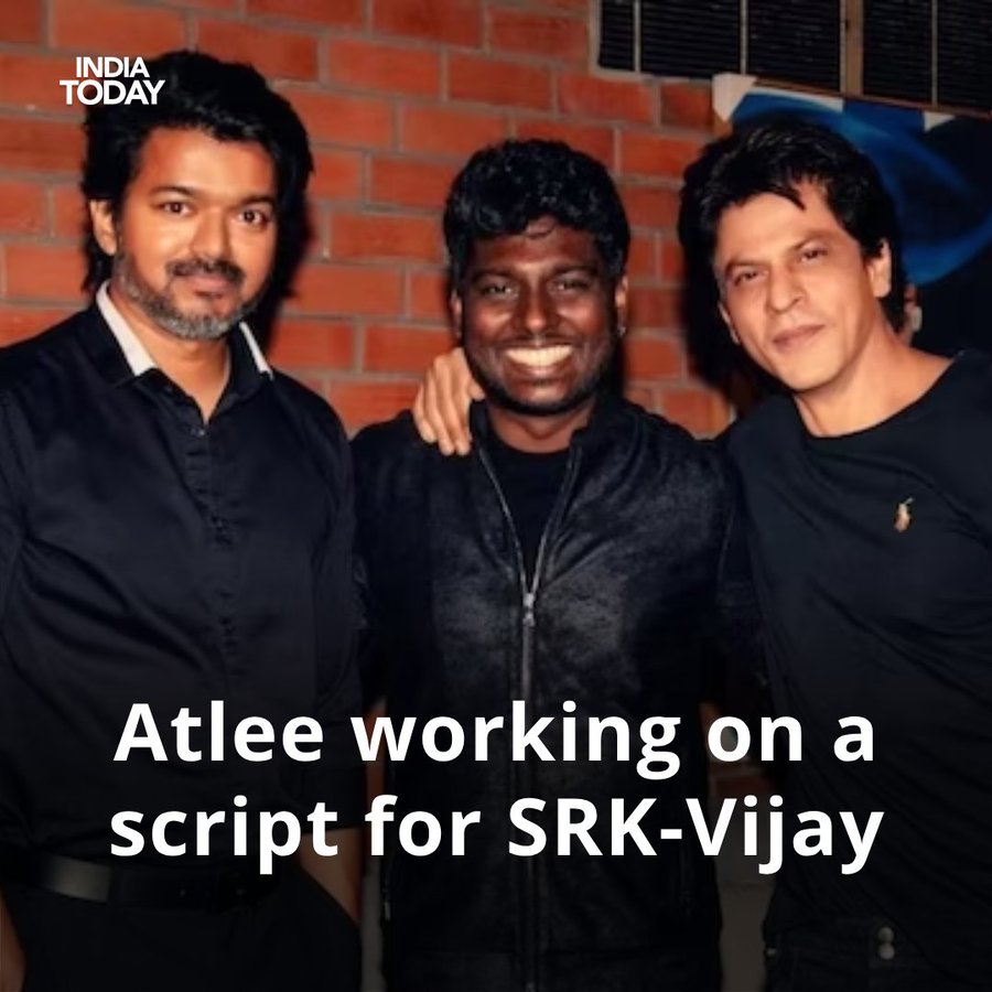#EXCLUSIVE BIG NEWS OF THE DAY #Atlee anna is start working on a script for SRK - Vijay. 🔥