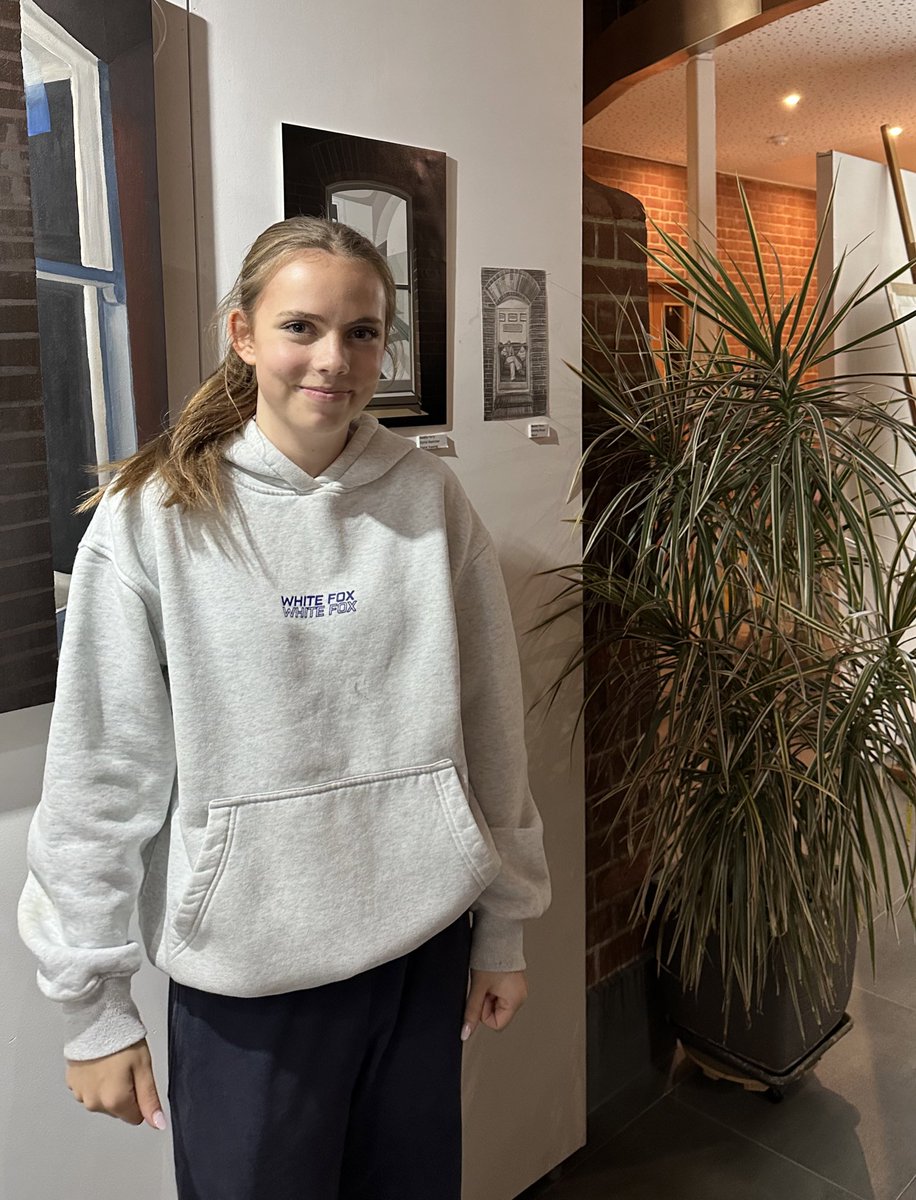 Well done to Maddie for her work at the A Level Art exhibition last week. It was lovely to see your work on display and to hear you speak so passionately about the pieces you have produced.