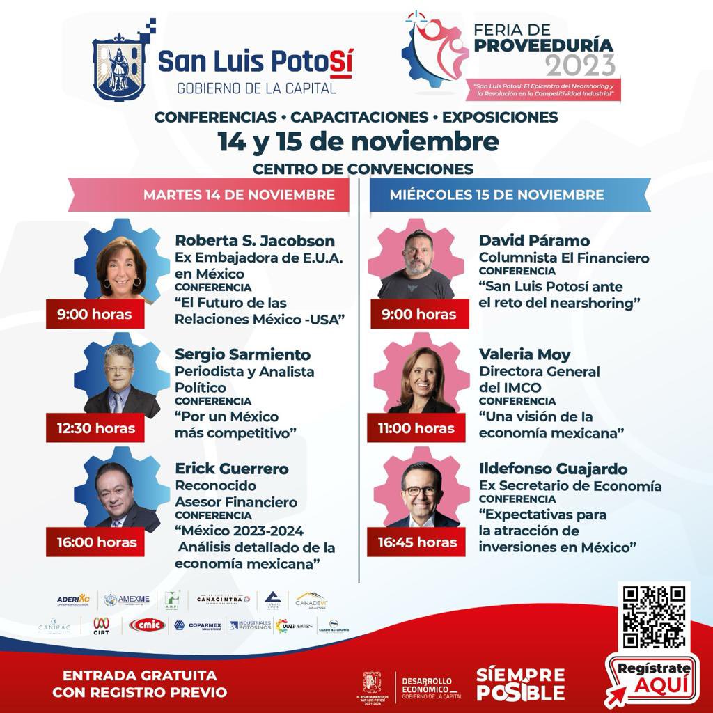 ¡En #SanLuisCapital inauguramos hoy la segunda edición de la #FeriaDeProveduría2023!

Durante dos días tendremos un programa de conferencias con destacados especialistas en materia de economía y finanzas y la participación de más de 160 pequeñas y medianas empresas de la ciudad.