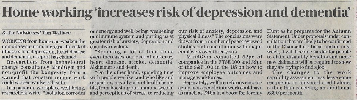 MindGym (@themindgym) on Twitter photo Get back to the office: mandate or medicine?
In <a href="/TheTelegraphUK/">The Telegraph</a>'s business section, MindGym CEO <a href="/octaviusblack/">Octavius Black</a> shares insights on why social connections are key to reversing the #wellbeing crisis and the rise in long-term sickness absence.
Read in full: telegraph.co.uk/business/2023/⦠Get back to the office: mandate or medicine?
In <a href="/TheTelegraphUK/">The Telegraph</a>'s business section, MindGym CEO <a href="/octaviusblack/">Octavius Black</a> shares insights on why social connections are key to reversing the #wellbeing crisis and the rise in long-term sickness absence.
Read in full: telegraph.co.uk/business/2023/ā¦