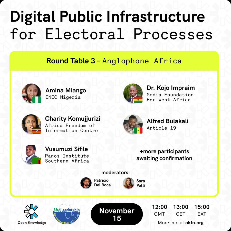 africafoicentre's tweet image. Join our monitoring and evaluation cordinator, @CharityKom tomorrow to discuss digital public infrastructure for electoral processes.
#DPIElections #DigitalPublicInfrastructure #Democracy. us02web.zoom.us/meeting/regist…