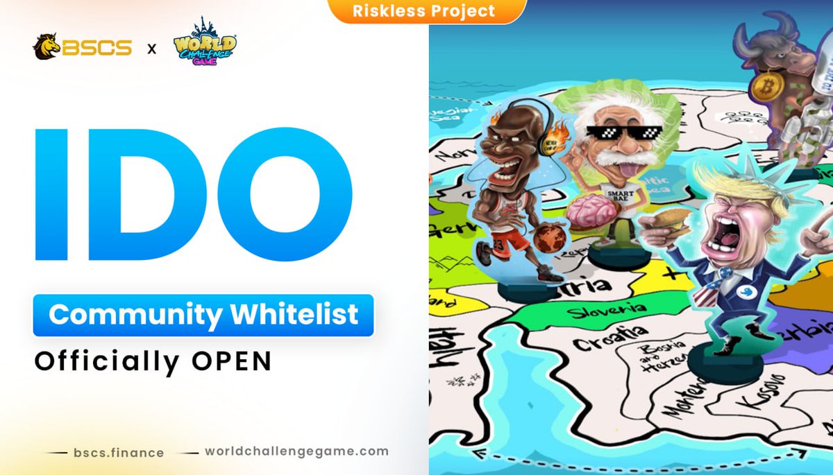 BSCS_Global's tweet photo. 📣@WorldChallengeG IDO Whitelist Open 🔥

⏰Time: 10 AM, November 14th - 10 AM, November 17th(UTC)
👉Register Form: https://t.co/AmzFcJzaU5

📆IDO Schedule
💎 Allocation Round
⏰ Time: 9 AM - 3 PM, November 18th (UTC)
💎 First Come, First Served Round
⏰ Time: 3 PM - 2PM, November 18th - 19th (UTC)
👉Join $WORLD IDO at: https://t.co/q1WdTht0h2

💎 Listing & Claiming Schedule
👍 Listing time: 21st November (UTC)
🔶 Claim Time on @BSCS_Global: 21st November (UTC)
💰 Vesting: 20% TGE, no cliff, linear vesting next 12 months

👉Details: https://t.co/MQ4OKoYpox

#BSCS #WORLD #IDO #Whitelist