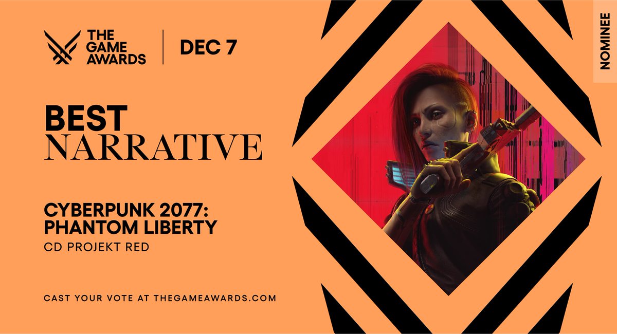 CommonUser_YT's tweet photo. #TheGameAwards #TGA2023 #PhantomLiberty #Cyberpunk2077PhantomLiberty #cyberpunk2077 @CyberpunkGame https://t.co/SVKy8N1wUU