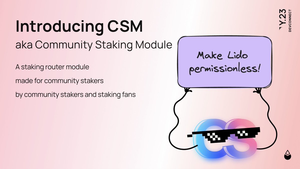 It is time to reveal the proposal!
Introducing Community Staking Module (CSM)

research.lido.fi/t/community-st…

4/19