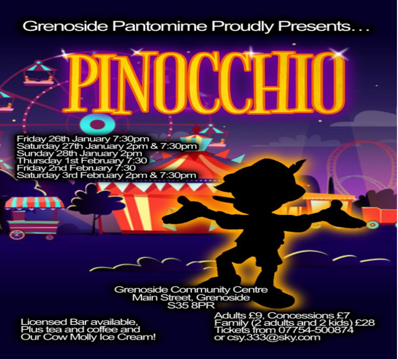 GrenosidePanto's tweet photo. Seats are going fast - Don’t leave it too late! Sunday matinee is almost sold out. Our 2 Saturday matinees are not far behind.
Best availability on Thurs. 1st Feb. See Picture for booking details. @NorthSheffield @Sheffieldis @SheffieldCU @GrenosideGala https://t.co/wpny8UDdnI