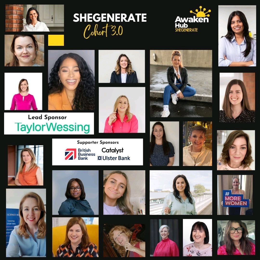 Kicking off cohort 3 of <a href="/AwakenHub/">AwakenHub</a> SheGenerate today. 

Looking forward to getting to know all the wonderful new women founders over the next 8 months.

Huge thanks to our lead sponsor #TaylorWessingIreland and partners <a href="/CatalystNI_/">Catalyst</a> <a href="/BritishBBank/">British Business Bank</a> <a href="/UlsterBankNI/">Ulster Bank</a>