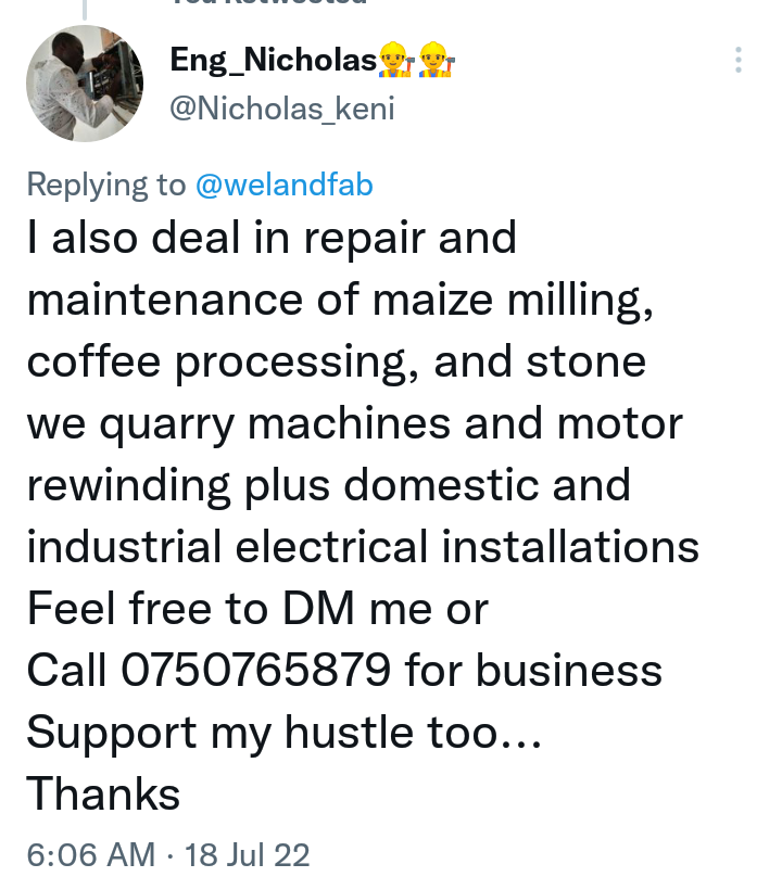 Nicholas_keni's tweet image. Nze banayeeee all that saga  aside nze ndi #electrical_engineer, and I love what I do...
Contact me business