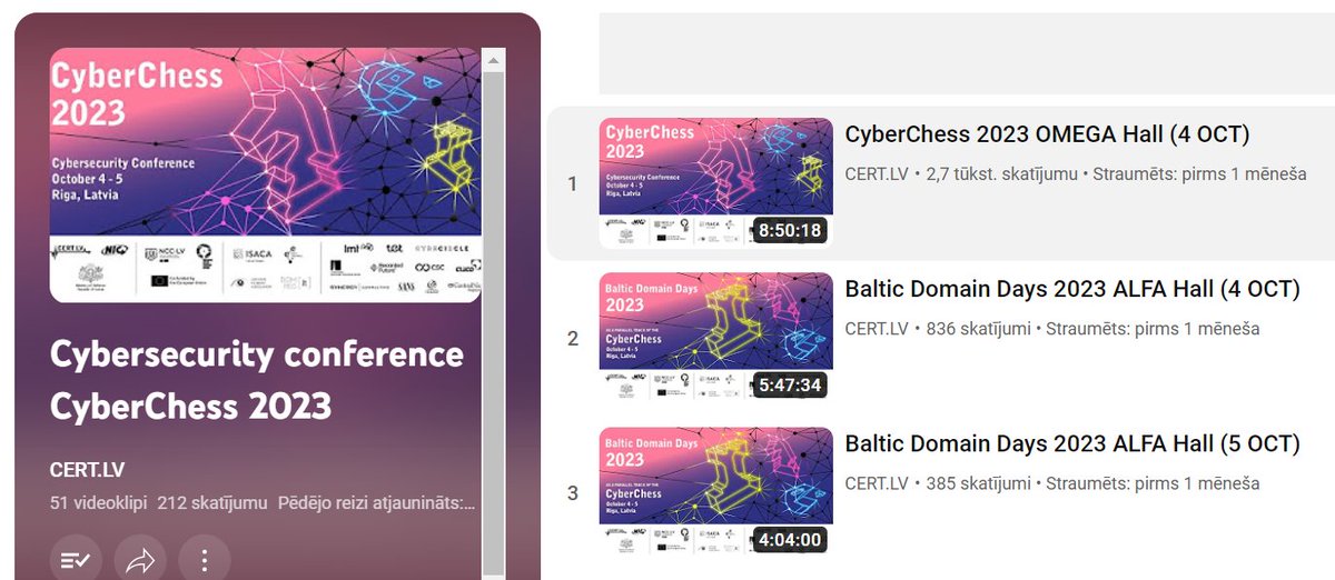 kncbibl's tweet image. CERT.LV Youtube kanālā pieejami prezentāciju pilnie video ieraksti #CyberChess2023:
youtube.com/playlist?list=…

#cert #CyberChess2023 #knb