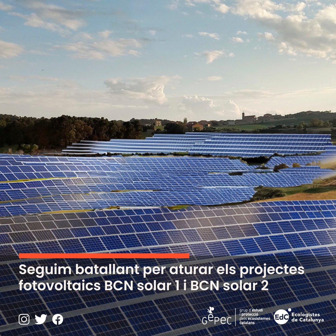gepecedc's tweet photo. Les plantes fotovoltaiques BCN Solar 1 i BCN Solar 2 són els parcs fotovoltaics més grans projectats a Catalunya fins ara. https://t.co/BNZ5D17dnn