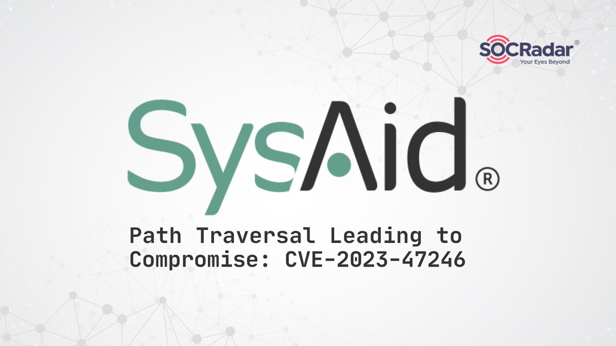 socradar's tweet image. 📢#CISA added six vulnerabilities to #KnownExploitedVulnerabilities catalog, confirming active #exploitation. The vulnerabilities impact #SysAid, and #JuniperNetworks&apos; #JunosOS.
 
Explore the details of the SysAid #vulnerability🔻

socradar.io/path-traversal…