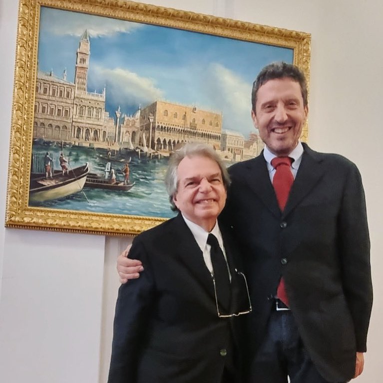 renatobrunetta's tweet photo. Felice di aver accolto stamattina al CNEL l'amico Pietrangelo Buttafuoco, neo Presidente de @la_Biennale.
Come Presidente della #FVCMS♻️ non vedo l'ora di collaborare insieme, per valorizzare e promuovere, in Italia e all'estero, il mito di #Venezia, la città più bella del mondo https://t.co/vsBri2ltb1