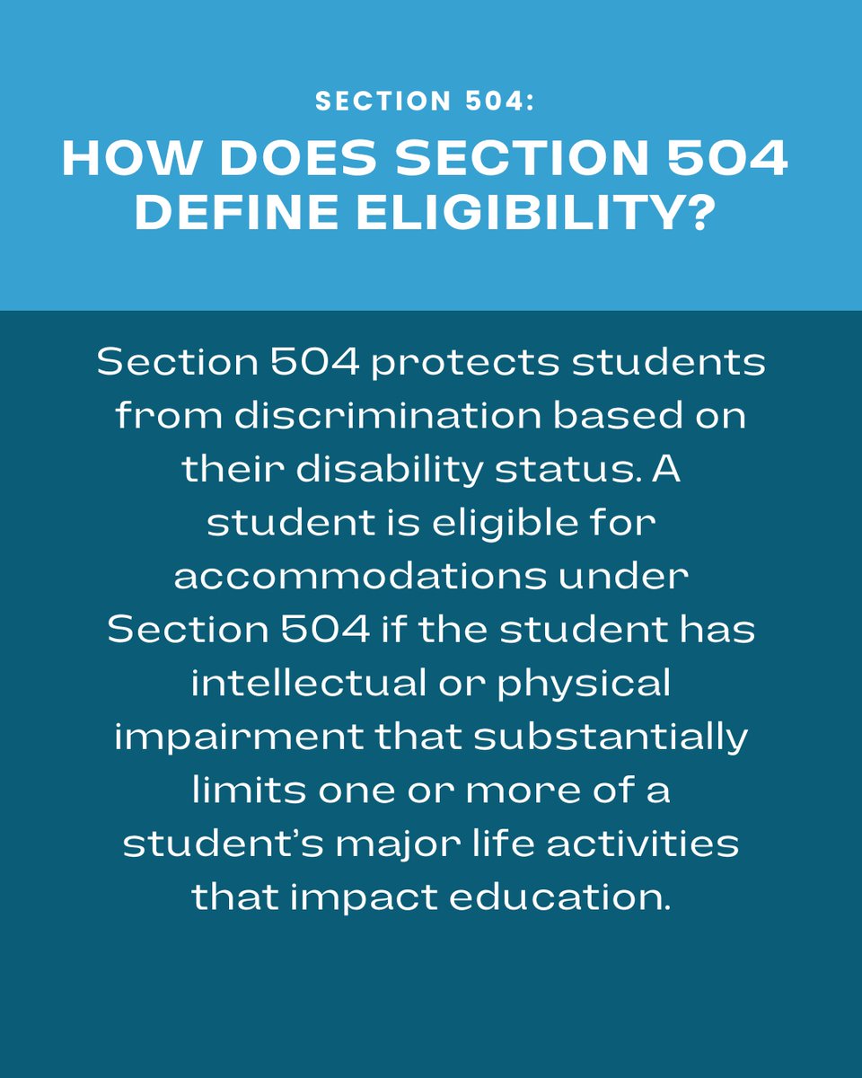 SWIPE ➡️ to learn the 5 basics of #Section504 ❤️