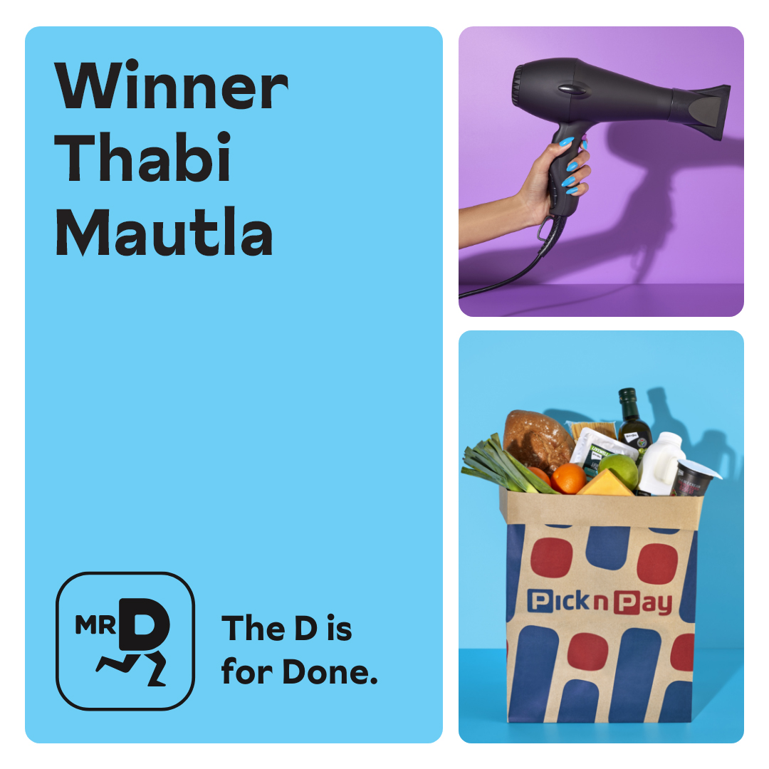Congratulations to Thabi Mautla on winning a R150 voucher from @MrD_SouthAfrica! 🙌🍔 Stayed tuned to our socials for another chance to win! 🔥👀 Check out more from Mr D 👉 tinyurl.com/56dv5f22 Have a fantastic week everyone! ❤️ #GetitDone #MrD #Delivery