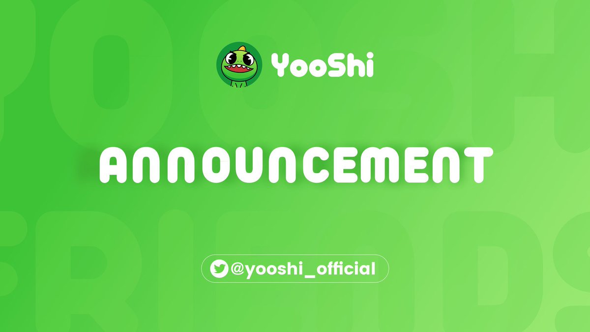 Dear #YOOSHI Family, we have noticed that there is a YOOSHI-V2 which is doing presale under the name of YooShi. The project and presale has no connection with YooShi official team. We have not launched any new project, pls follow us for official announcement and be aware of scam.