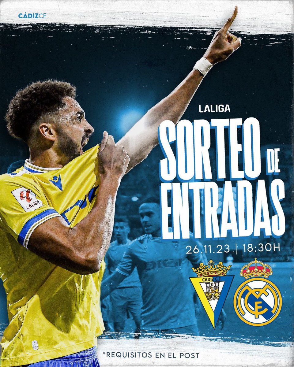 💛💙 ¡ATENCIÓN SORTEO! ¿Quieres venirte GRATIS con quien quieras al #CádizRealMadrid del próximo domingo 26? 1️⃣ Da RT y MG a este tuit 2️⃣ ¡Síguenos! 3️⃣ Menciona a la persona con la que quieras venir ¡Mucha suerte! 🤞