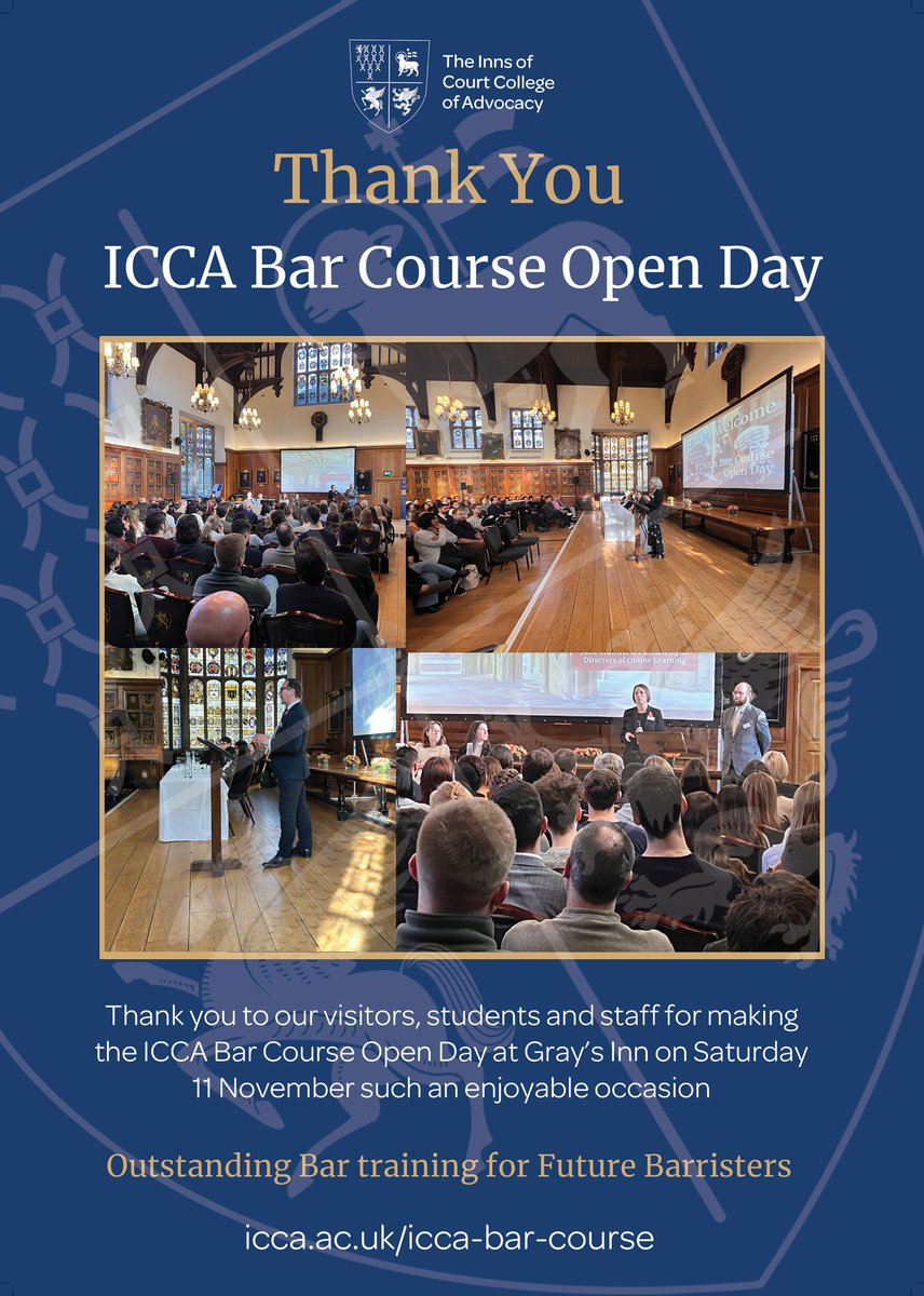 Thank you to all our visitors for making the ICCA Bar Course Open Day so enjoyable. It was a pleasure to meet so many future barristers! #ForFutureBarristers #students #lawstudents #barrister