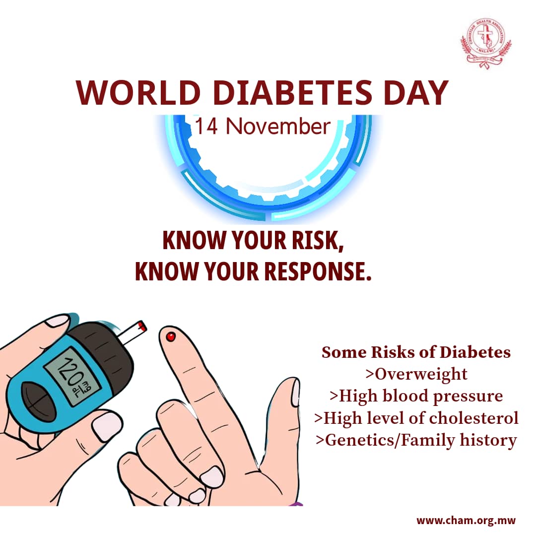 CHAMalawi's tweet photo. It's a World Diabetes Day, Know your risk Know your response https://t.co/WkjaZVI54O