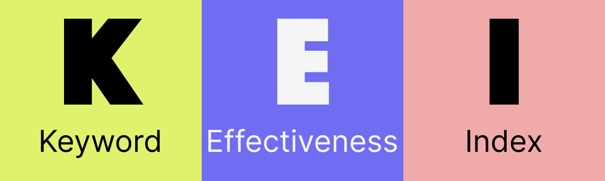 I just published What is KEI (Keyword Efficiency Index) in SEO? link.medium.com/KG7UoxeJIEb