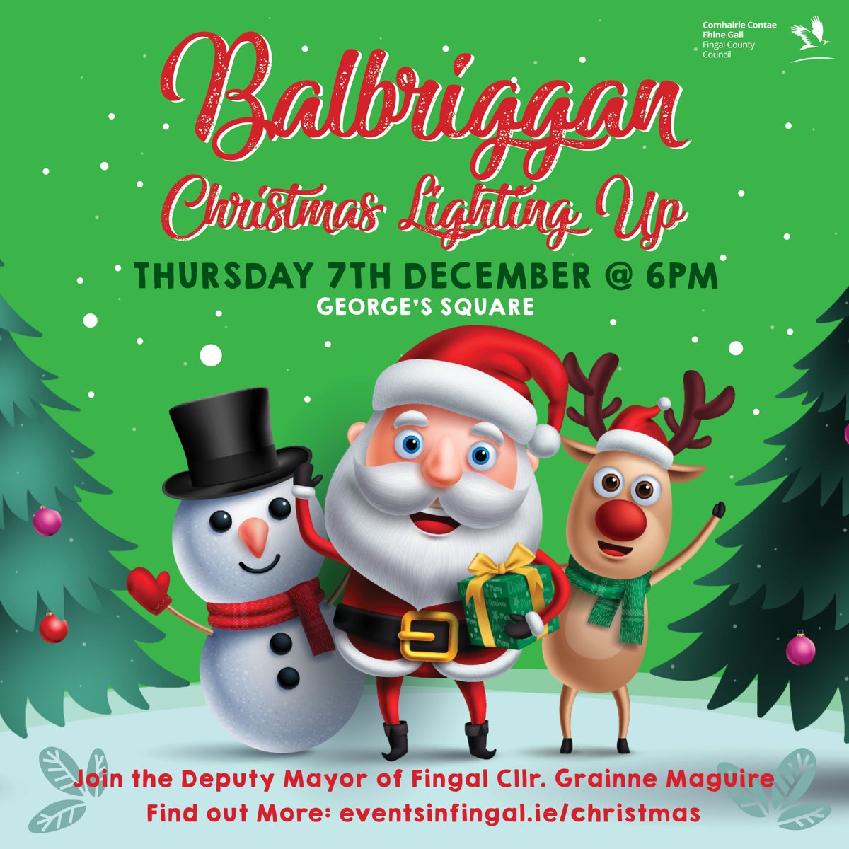 ✨ Join us for the Balbriggan Lighting Up on Thursday, December 7th, at 6 pm in George’s Square. 🎄🌟 Experience the festive glow and holiday spirit as we light up the town! Don't miss this enchanting celebration! 🕕🎉 #BalbrigganLightingUp #FestiveCelebration #HolidayMagic