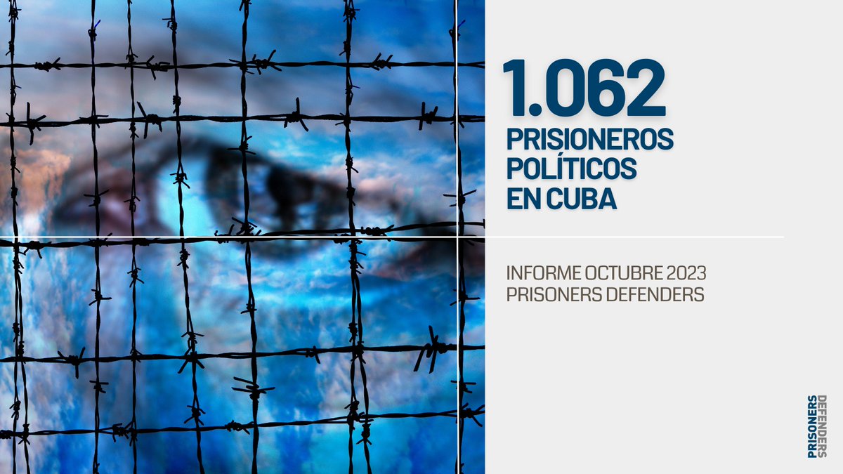 PrisonersDFNdrs's tweet photo. 🚨NUEVO INFORME DE OCTUBRE🚨

El régimen de #Cuba sigue encarcelando inocentes mientras enfrenta el #EPU2023:
➡️16 nuevos prisioneros políticos
➡️1062 en total
➡️118 mujeres
➡️34 menores
➡️224 (17 menores) por sedición

Llamado a @EamonGilmore @ONU_es
https://t.co/hD9viyJXNX https://t.co/DU0DgW3AQK