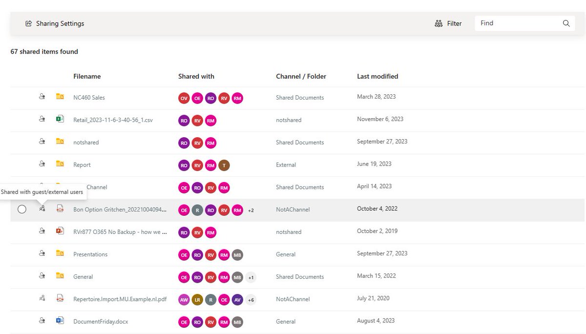 Do you want to give team/site owners the ability to quickly see which documents have been shared on their sites/teams? Then check out the Governor Sharing App at github.com/robinmeure/gov…