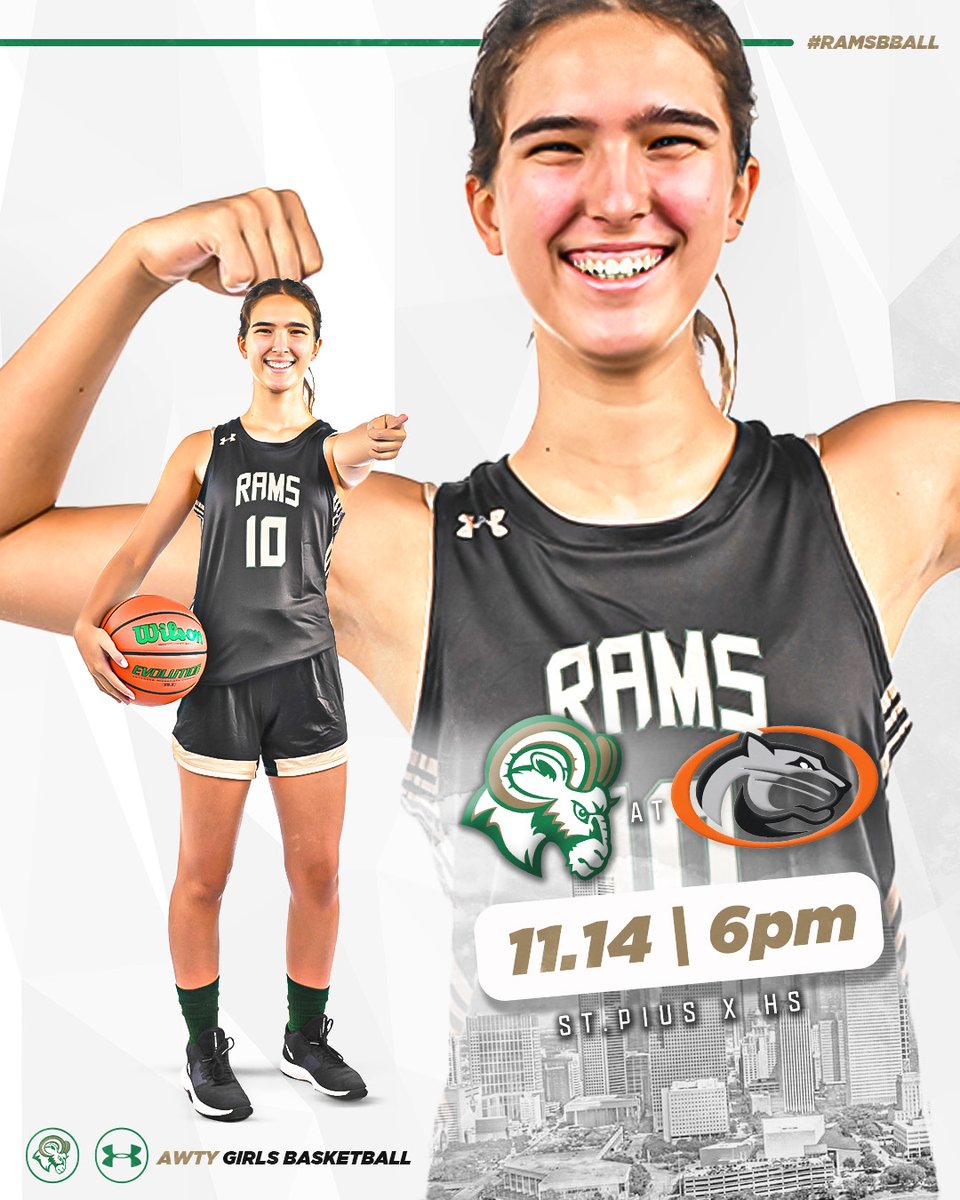 Girls Basketball 🏀 opening their season tonight at St. Pius X! #gorams #leadthecharge #awtyhoops #ramsbball