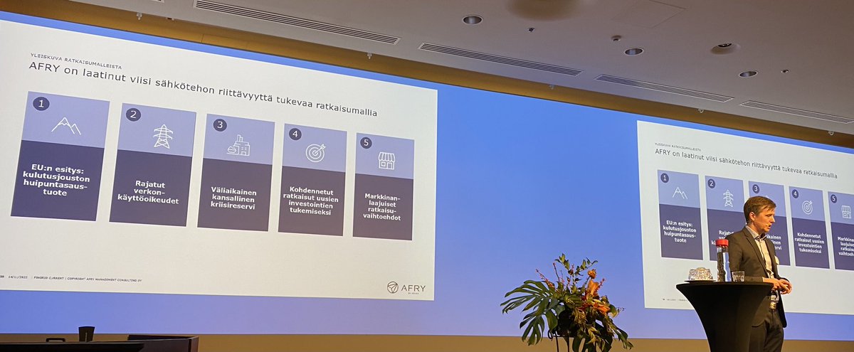 MarinaLouhija's tweet image. Petri Vihavainen, AFRY, ratkaisumalleista sähkötehon riittävyyteen #FingridCurrent