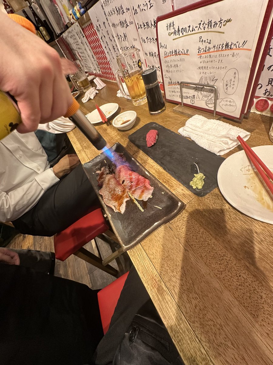 炙ってくれました！(^∀^三^∀^)ｼｭﾊﾞﾊﾞ