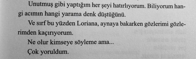 "çok yoruldum."