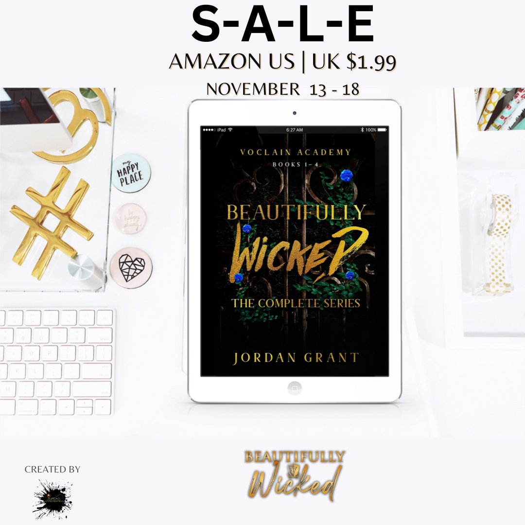 ✩ SALE ALERT! ✩ BEAUTIFULLY WICKED is on S*A*L*E on Amazon US & UK 1.99! From 11/13 - 18 by @authorjgrant #bookish #Books #romance #bullyromance #jordangrant #voclainacademy #dsbookpromotions Hosted by @DS_Promotions1 AMAZON books2read.com/BeautifullyWic…