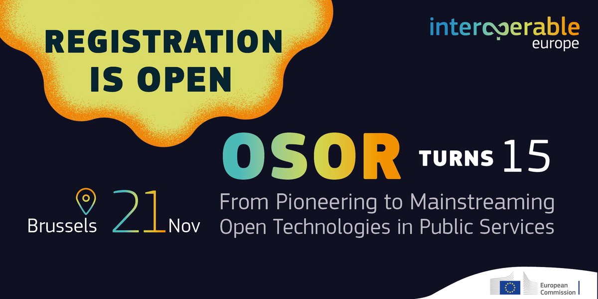🌟#OSORturns15 is taking place on 21 November!

This event unites the most forward-thinking minds in the realm of open technologies from the EU’s public sector, offering a platform to public officials, business leaders, organisations, and innovators.

🔗 osorturns15.eu