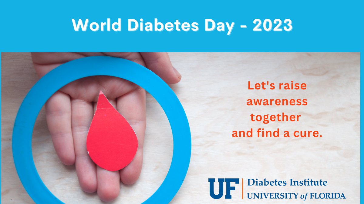 World Diabetes Day is more than just an observance; it's a call to action. We urge everyone to educate themselves, support those living with diabetes, and advocate for more research and resources. Support the UFDI @ diabetes.ufl.edu #wdd #WorldDiabetesDay