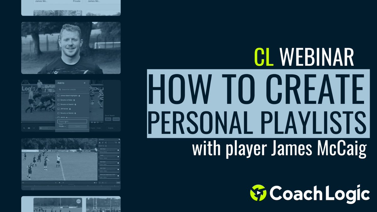ELEVATE YOUR ANALYSIS WITH JAMES McCAIG'S TIPS

James McCaig explains how he uses Coach Logic to create his personal playlists. This could be for celebrating highlights or to see where he can improve.

Watch the video here - youtu.be/8y9QZ44AgCA