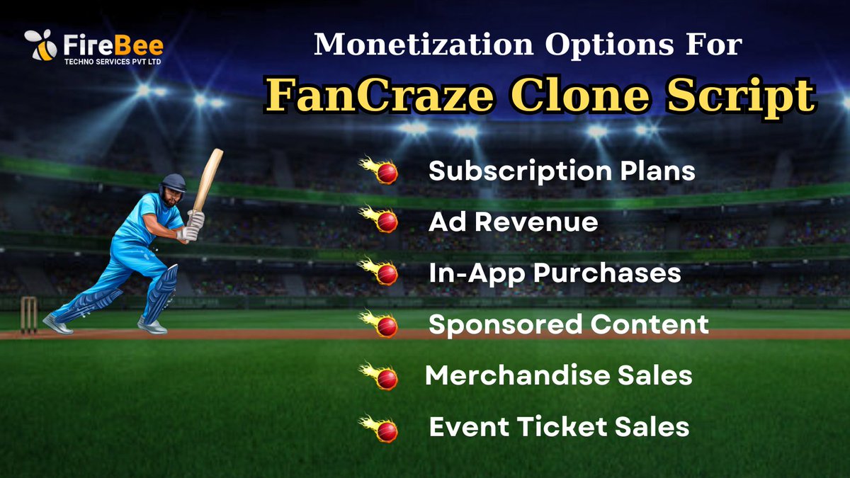 firebeetech's tweet image. Discover endless monetization possibilities with the Fan Craze clone script! From subscriptions to ads, unlock revenue streams for your fan-centric platform.
Know more about: firebeetechnoservices.com/blog/dream11-c…
#FanCraze #Monetization #clonescript #nft #cricket #sports #uk #SouthKorea