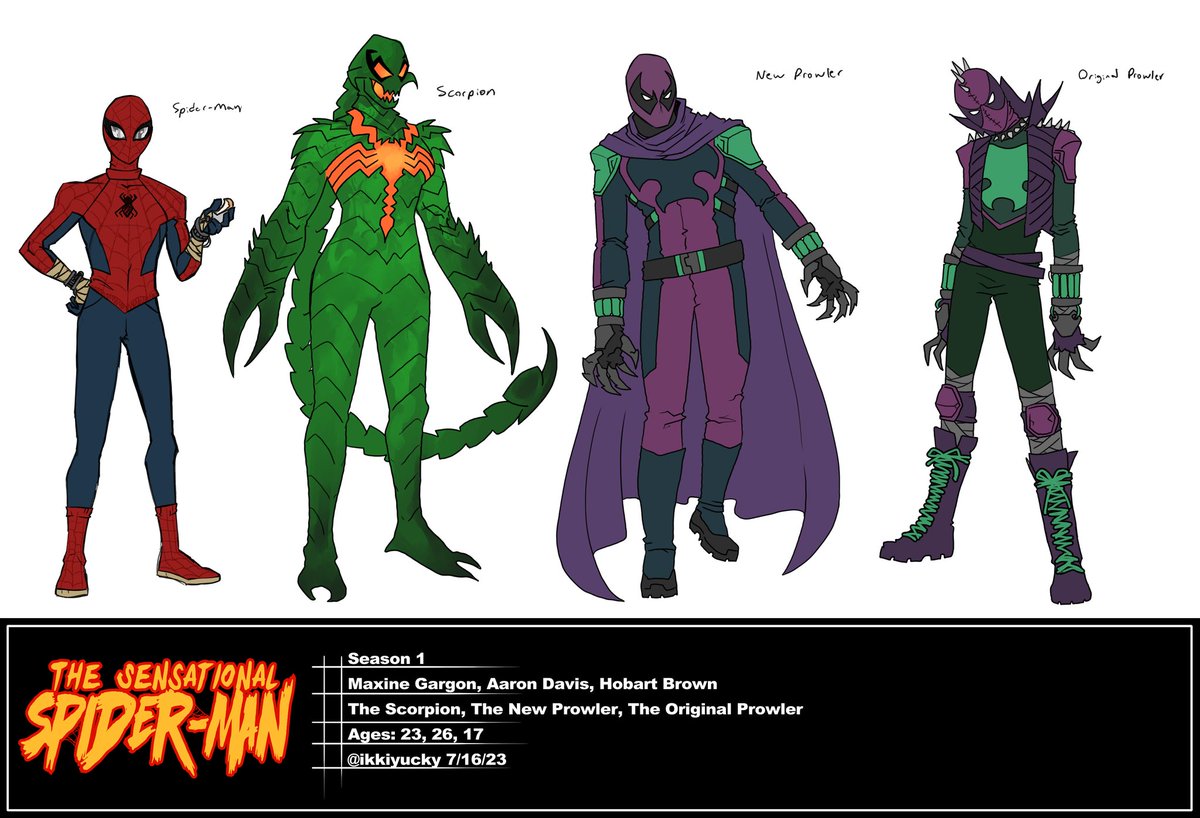 ikkiyucky's tweet photo. Thank y'all for 100 followers!! Here's some older Spiderman redesigns! https://t.co/R1AXgRCTrQ