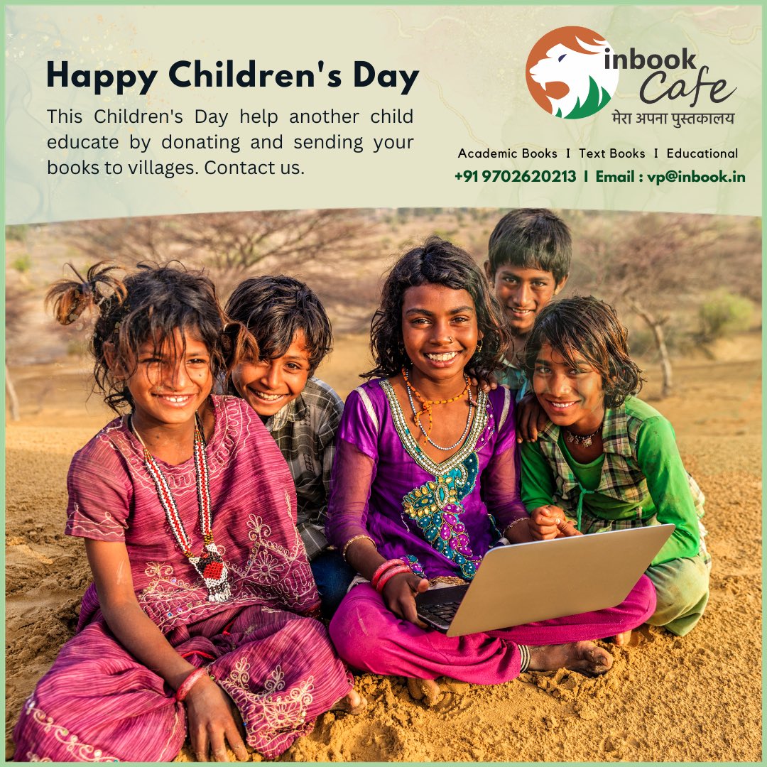 This Children’s Day do something for other Children. 

*Mera Apna Pustakalaya* Join hands with us @inbook.in

To know more contact
📱 9702620213
📧 vp@inbook.in
.
.
.
.
#happychildrensday #indianngo #inbook #cafesocial #donatebooks #joyofgiving #educatekids #ruraleducation