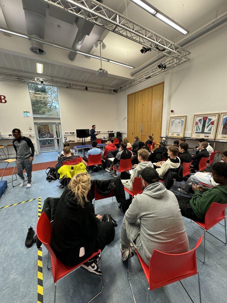 Here we have our Biomechanist, Russ Peters, showing our first year cohort ‘Range of Motion’ &amp; ‘Muscle Testing’ in a laboratory setting!