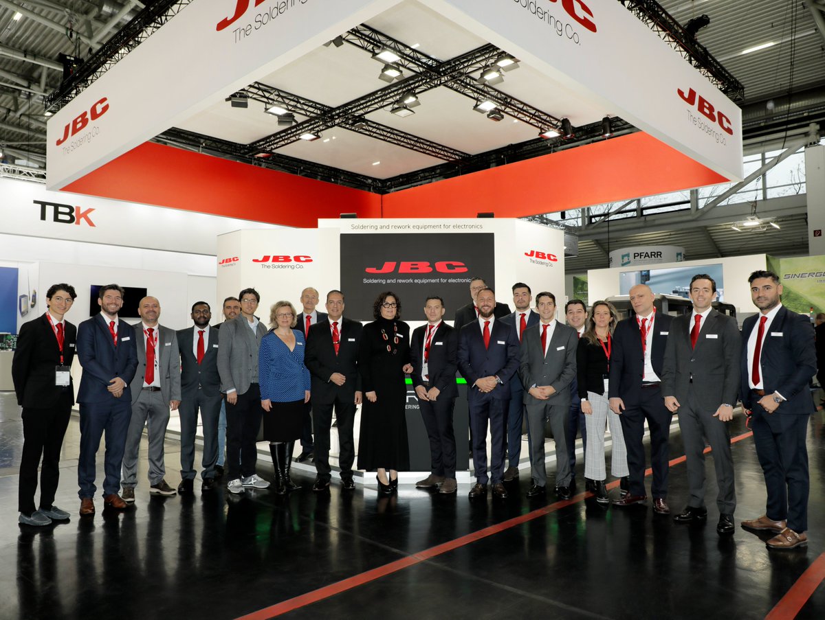 JBCTools's tweet photo. Our JBC Team is ready to meet you! #Productronica2023
🗓️: November 14-17,2023
📍: Booth 235 | Hall A4
🏢: Messe München
#engineering #electronics #events #future #handsoldering #innovations #JBCteam #JBCtools #Munich #pcb #pcba #rework #soldering #technology https://t.co/GxGPm79GAZ
