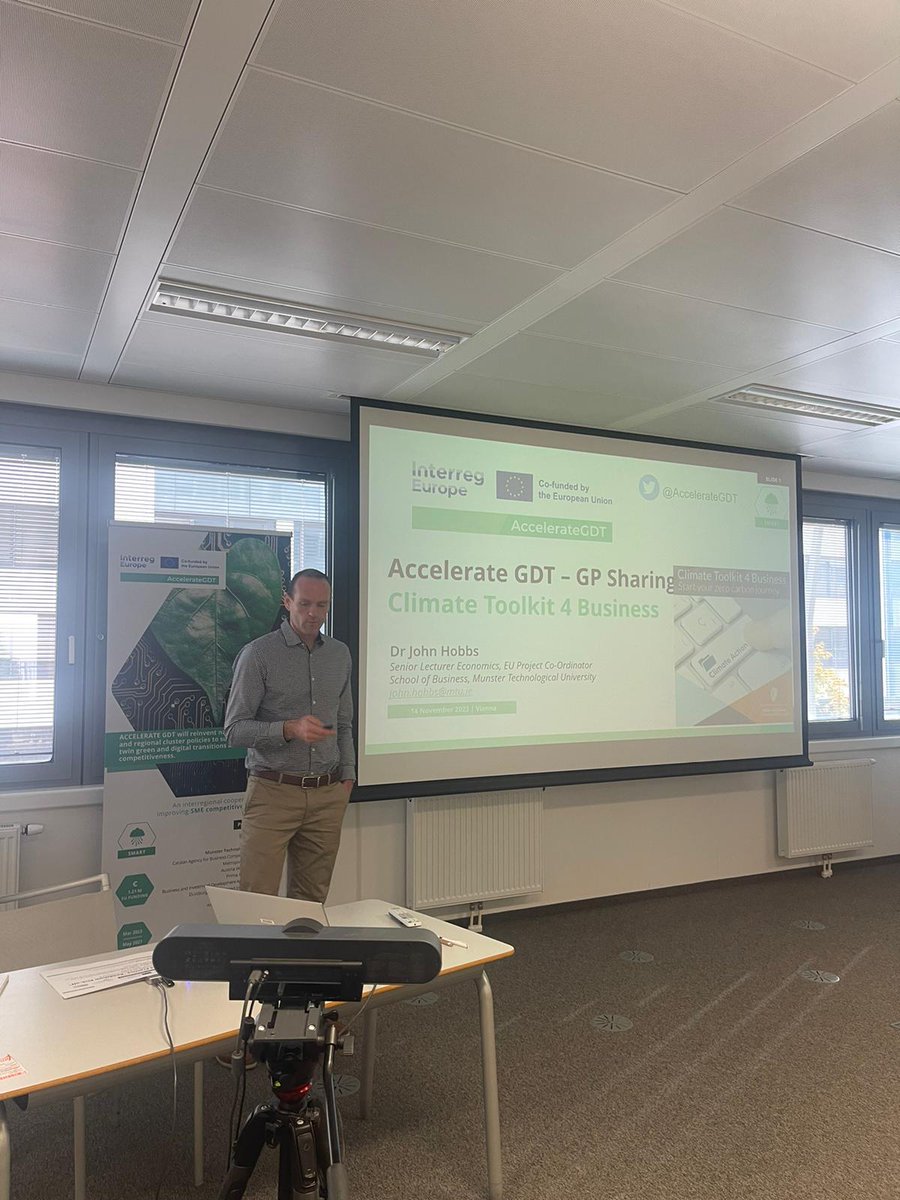 2nd is John Hobbs 🇮🇪 <a href="/VlincResearch/">VLINC Expert Research Group</a> <a href="/MTU_ie/">Munster Technological University</a> presenting about the <a href="/DeptEnterprise/">Department of Enterprise, Tourism and Employment</a> Climate Toolkit 4 Business which supports SMEs to start their Green Transition Journey through a modular action plan based on their carbon👣