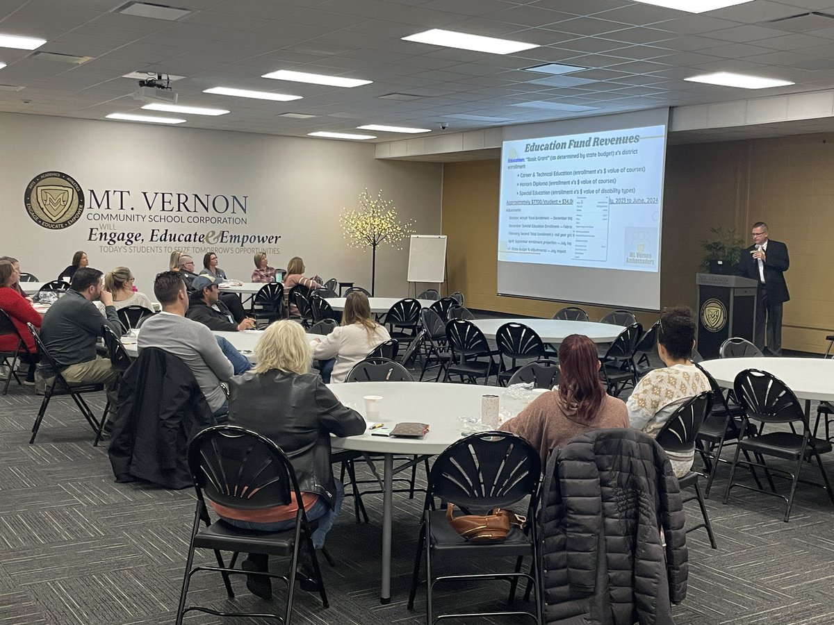 Our CFO, Greg Elkins, presenting to <a href="/mvcsc_district/">mvcsc district</a> Ambassadors. What a great group we have!!!