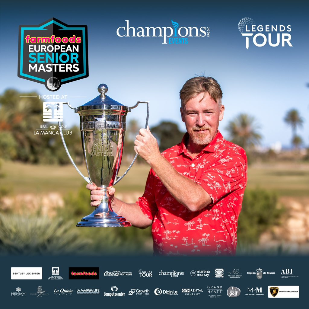 This year’s Farmfoods European Senior Masters winner.. Patrik Sjöland🏆 #ESM23 @BentleyLeices @grandhyattLMC @CocaCola_GB @Champs_events @ComputacenterUK @LamborghiniLeic @laquintaclub @MarenaLMC @regiondemurcia @LaMangaRentaCar @AndrewBrownMMGR