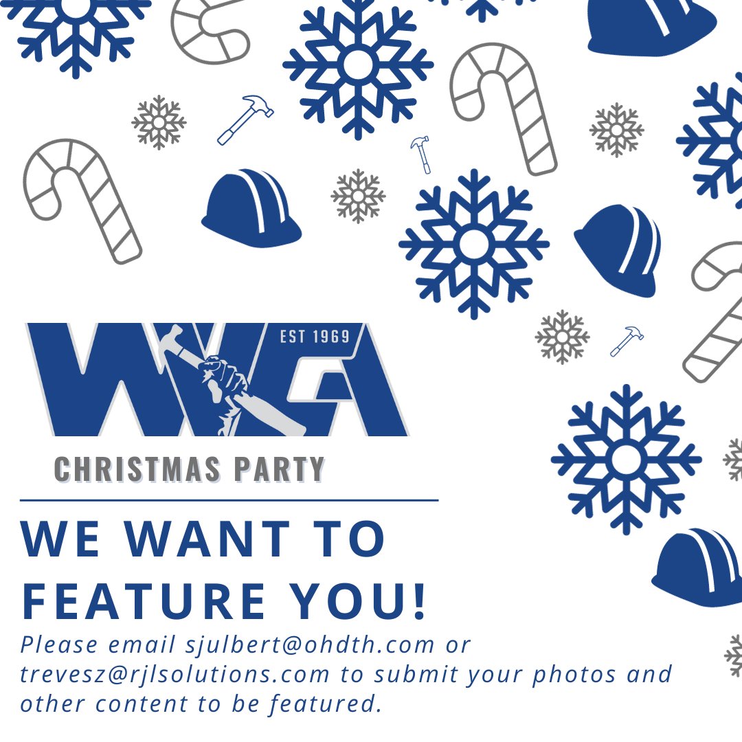 Attention WVCA member companies! We want to feature you at the Annual Christmas Party. Please submit photos to be showcased throughout the Christmas Party on December 1st. 
Please email to sjulbert@ohdth.com or trevesz@rjlsolutions.com.